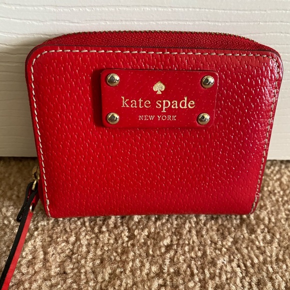 kate spade Handbags - Kate Spade Red Coin Zip Wallet